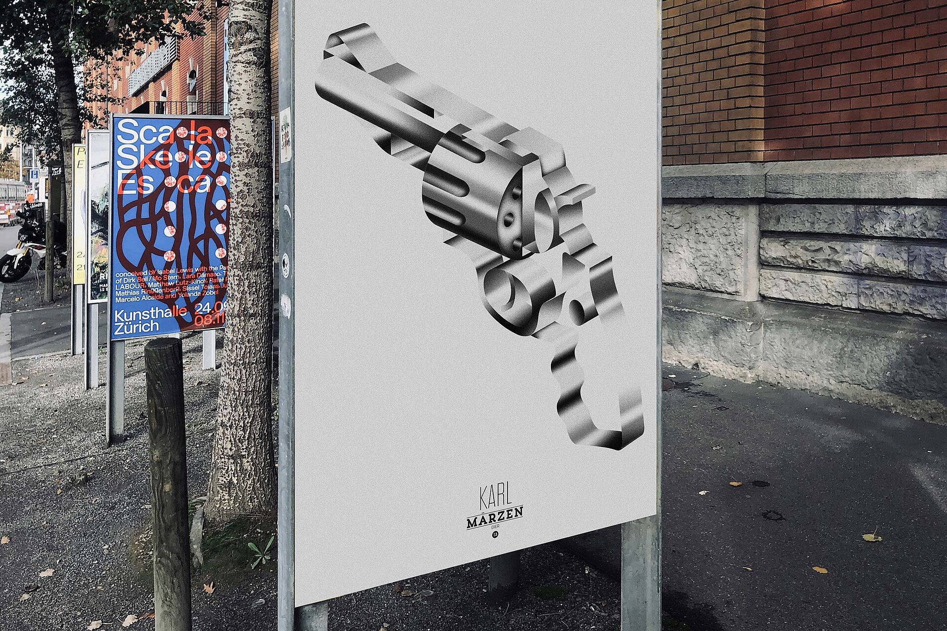 f4 poster mockup gun design bern