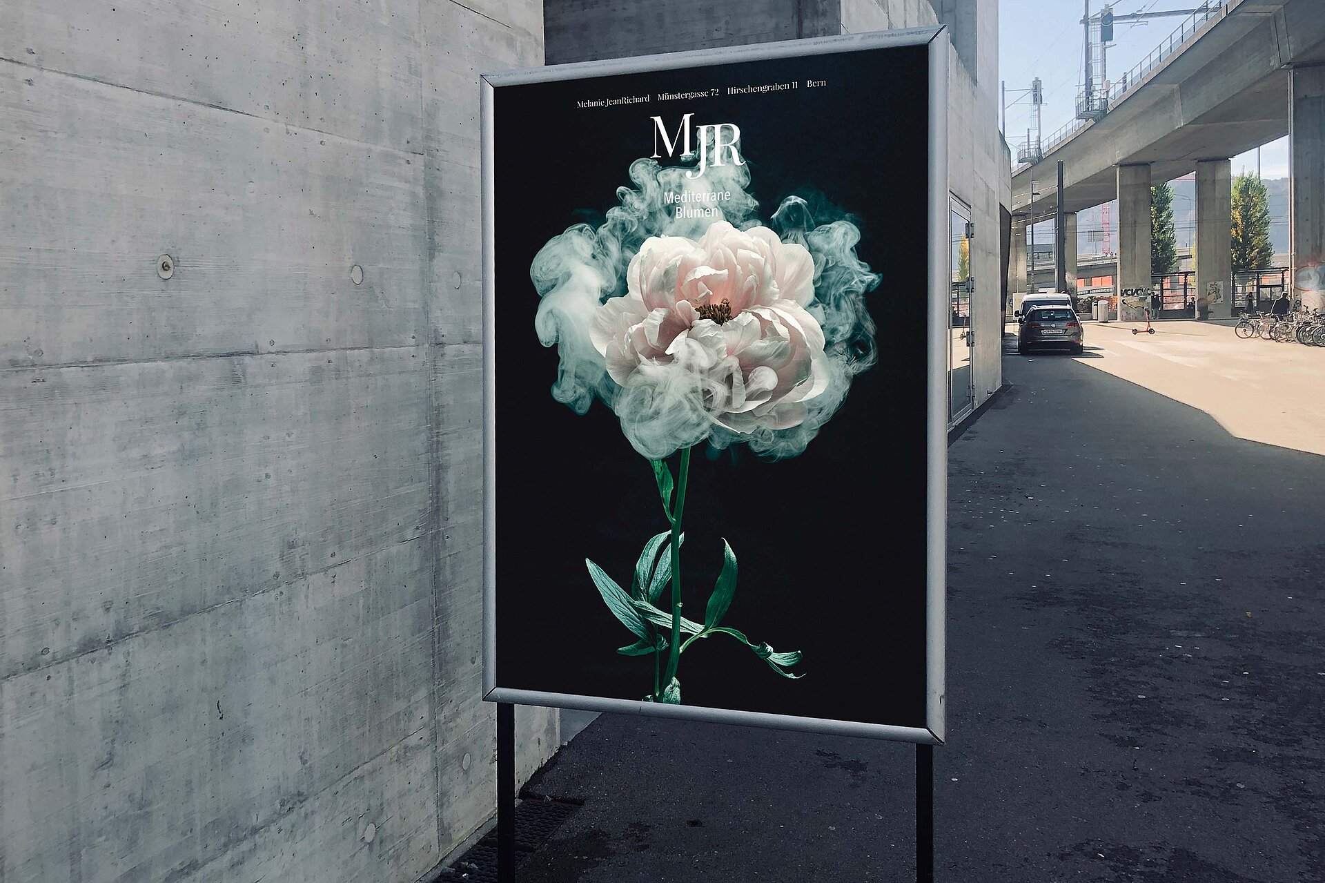 poster flower smoke advertising bern
