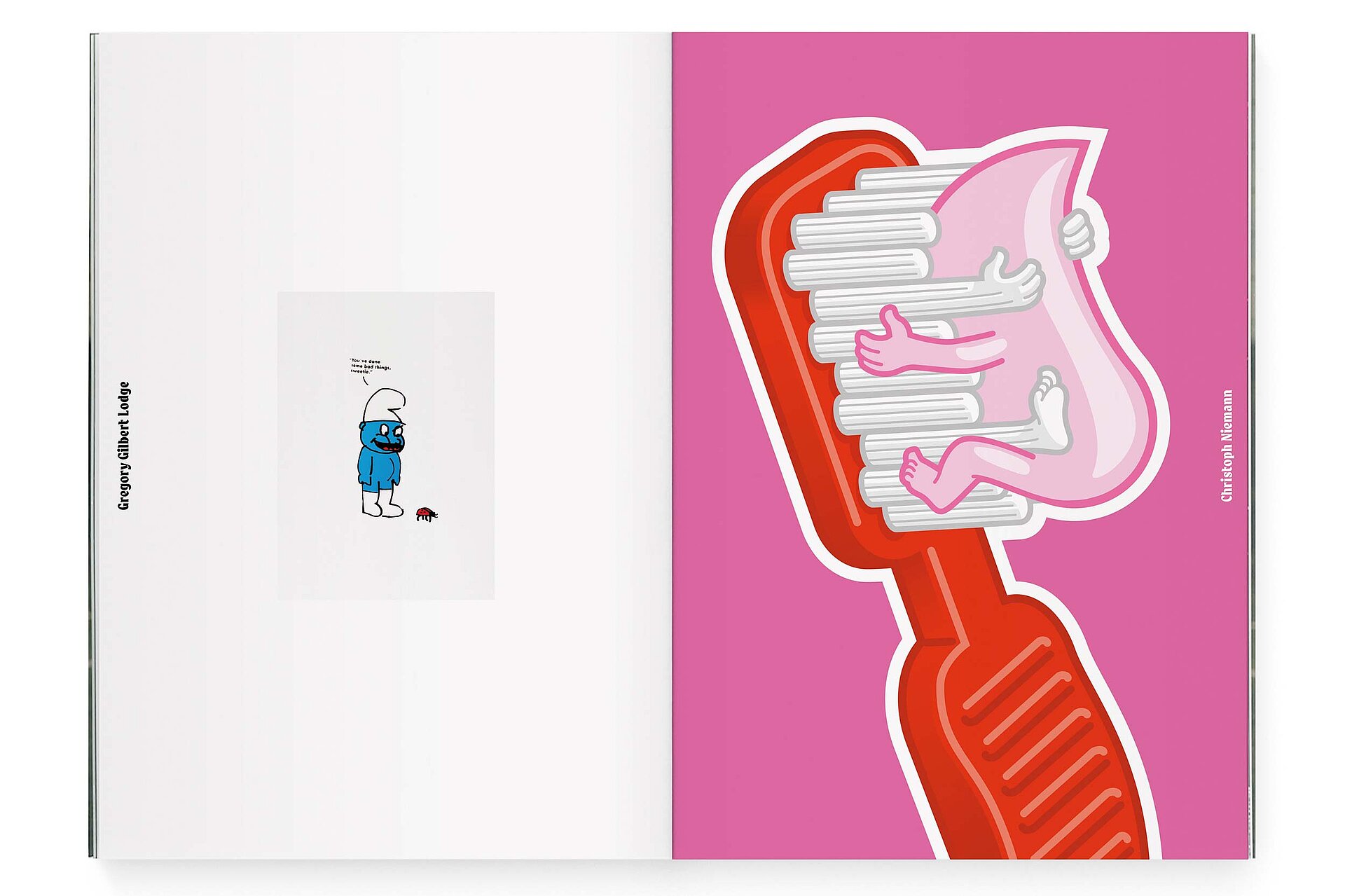 magazine pages with toothbrush design bern